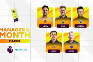 无悬念？英超3月最佳主帅候选：阿尔特塔唯一3战全胜领衔