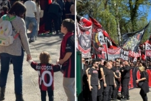 米体：即将对阵那不勒斯，4000名米兰球迷涌向基地为球队助威