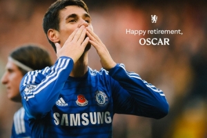 蓝军生涯203场造69球+套现6千万！切尔西祝福奥斯卡：退役快乐！