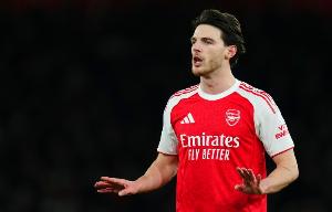 赖斯单场欧冠淘汰赛13次赢得球权，枪手中场上次做到还是阿尔特塔