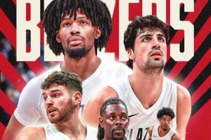 卡位战大胜快船！开拓者官推晒海报：BLAZERS WIN！！