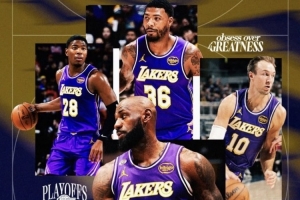 前两场残阵!湖人官方发起G2球票抽奖活动 詹姆斯领衔海报无东里