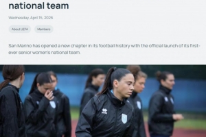 官方：圣马力诺成立首支成年女足国家队，开启足球新篇章