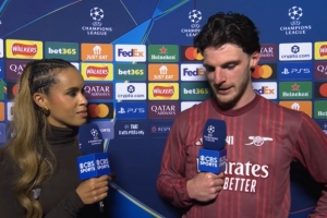 赖斯：连续两年闯入半决赛，今年我们都渴望踏上欧冠决赛的舞台