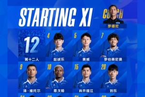 中甲联赛第5轮，南京城市VS深圳青年人 首发名单出炉